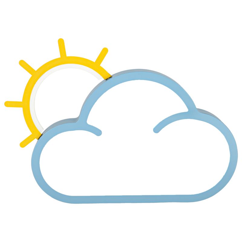 Lampa LED sufitowa plafon do pokoju dziecięcego ściemniana + pilot chmurka niebieska - obrazek 5