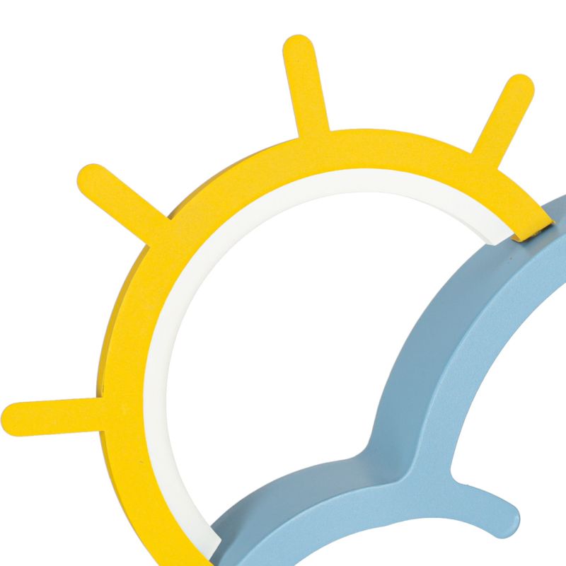 Lampa LED sufitowa plafon do pokoju dziecięcego ściemniana + pilot chmurka niebieska - obrazek 8