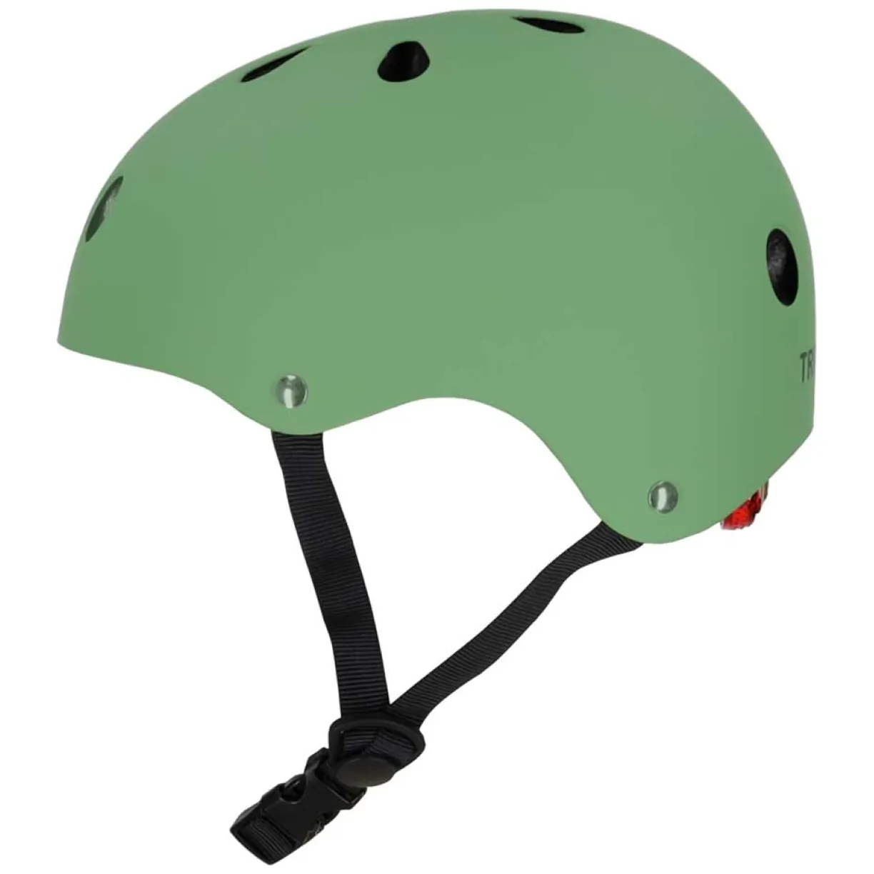 Kask rowerowy dla dziecka Trike Fix dziecięcy regulowany LED M 55-58cm zielony ciemny - obrazek 2