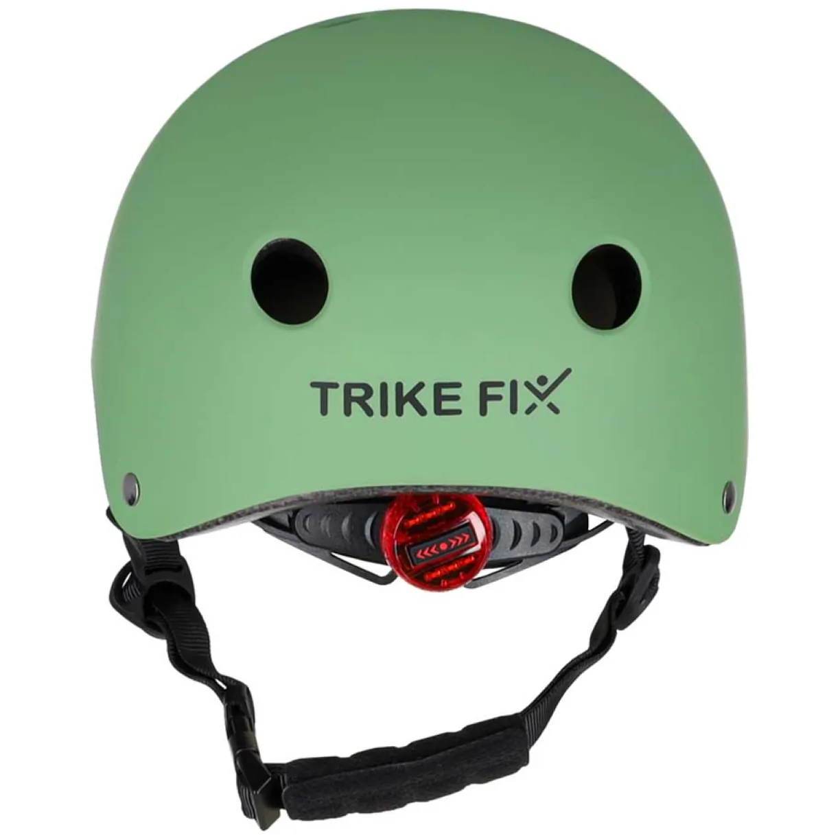 Kask rowerowy dla dziecka Trike Fix dziecięcy regulowany LED M 55-58cm zielony ciemny - obrazek 3
