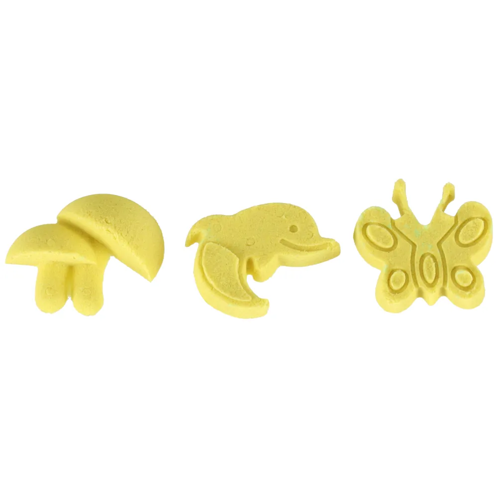 Piasek sensoryczny dla dzieci 1kg w woreczku żółty - obrazek 3