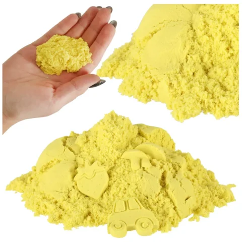 Piasek sensoryczny dla dzieci 1kg w woreczku żółty