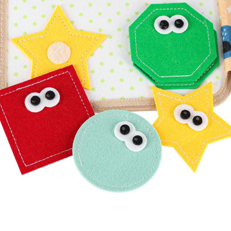 Książeczka sensoryczna edukacyjna filcowa 3D manipulacyjna ruchome elementy żyrafa - obrazek 12