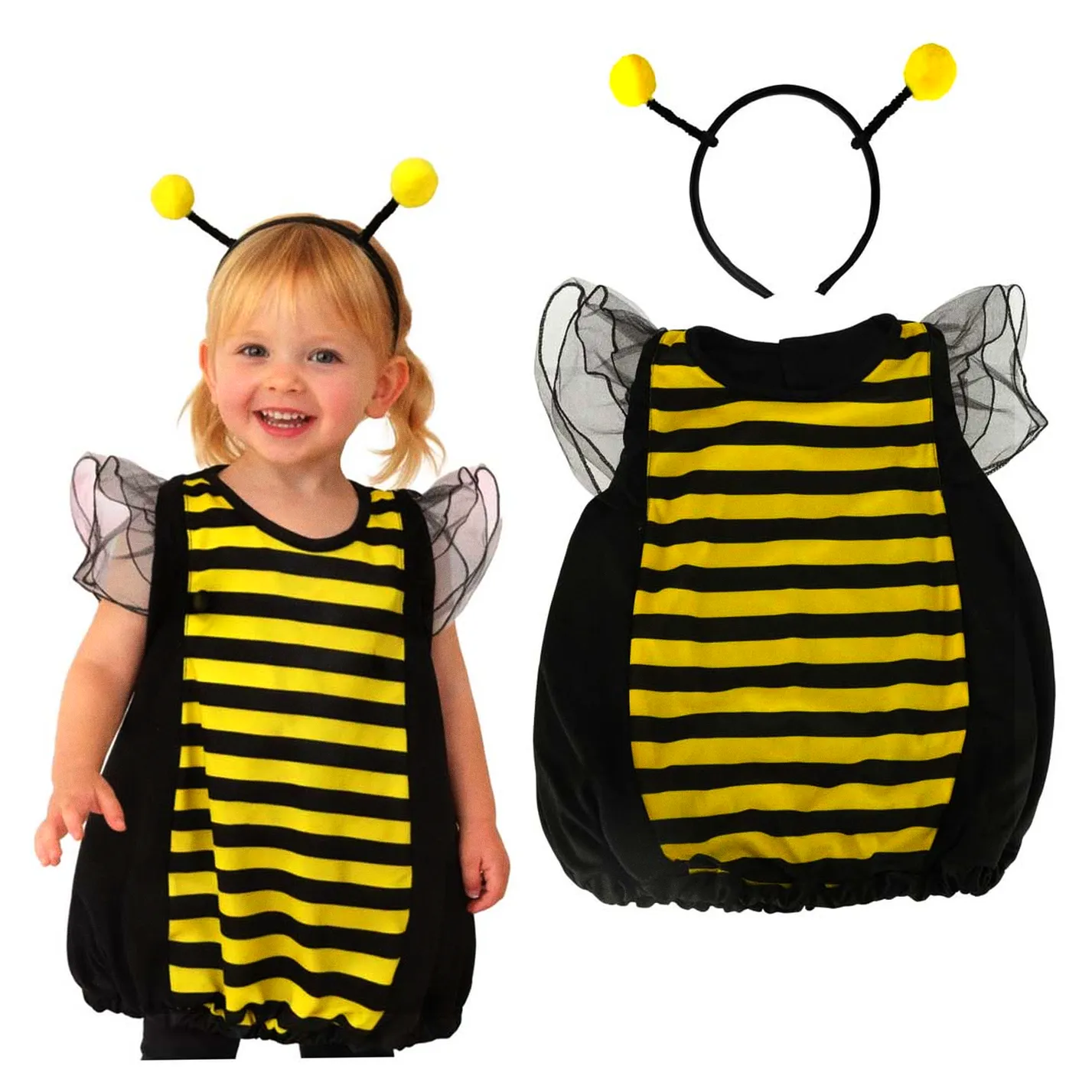 Kostium strój karnawałowy przebranie pszczółka pszczoła opaska 2 el rozmiar S - obrazek 8