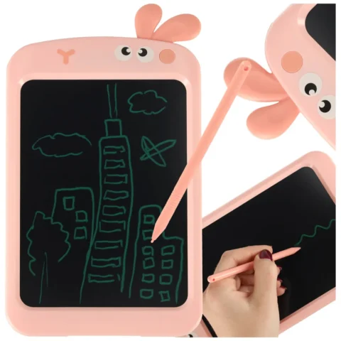 Tablet graficzny do rysowania dla dzieci znikopis tablica ekran LCD 8,5' królik róż