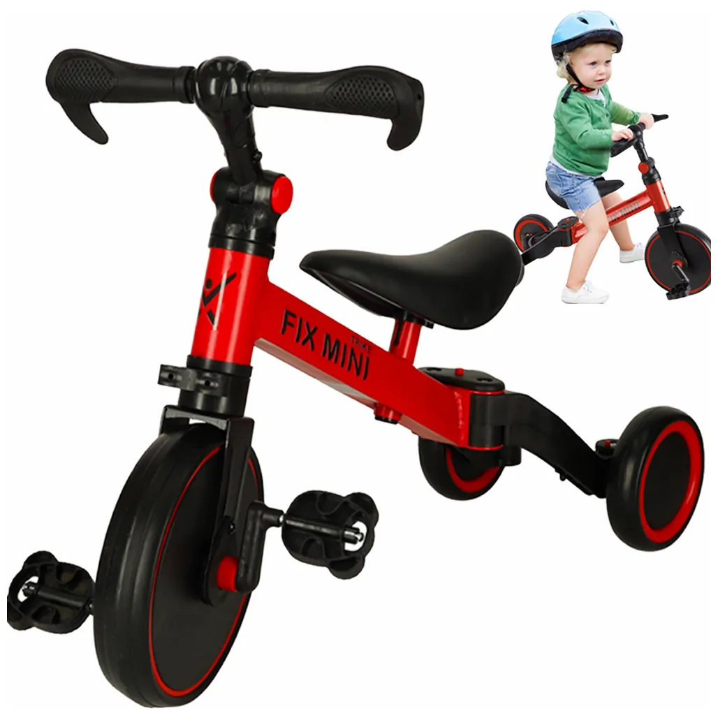 Rowerek biegowy Trike Fix Mini rower wielofunkcyjny 3w1 czerwony - obrazek 11