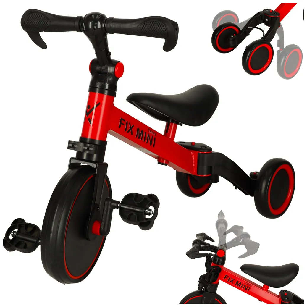 Rowerek biegowy Trike Fix Mini rower wielofunkcyjny 3w1 czerwony - obrazek 13