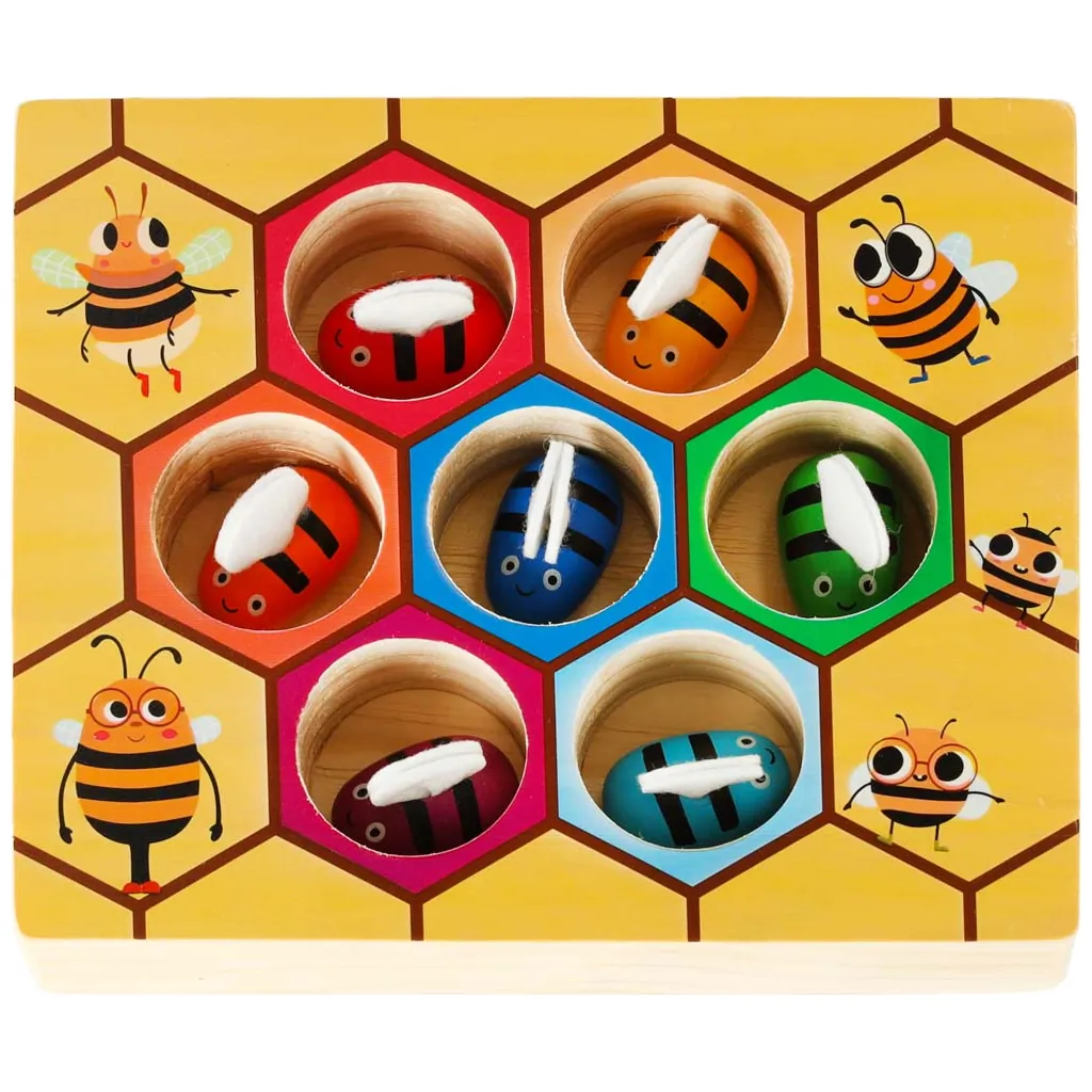 Gra edukacyjna plaster miodu pszczółki montessori - obrazek 2