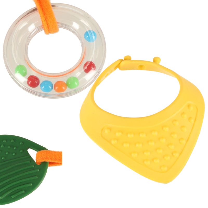 Maskotka sensoryczna zawieszka do wózka lisek - obrazek 3