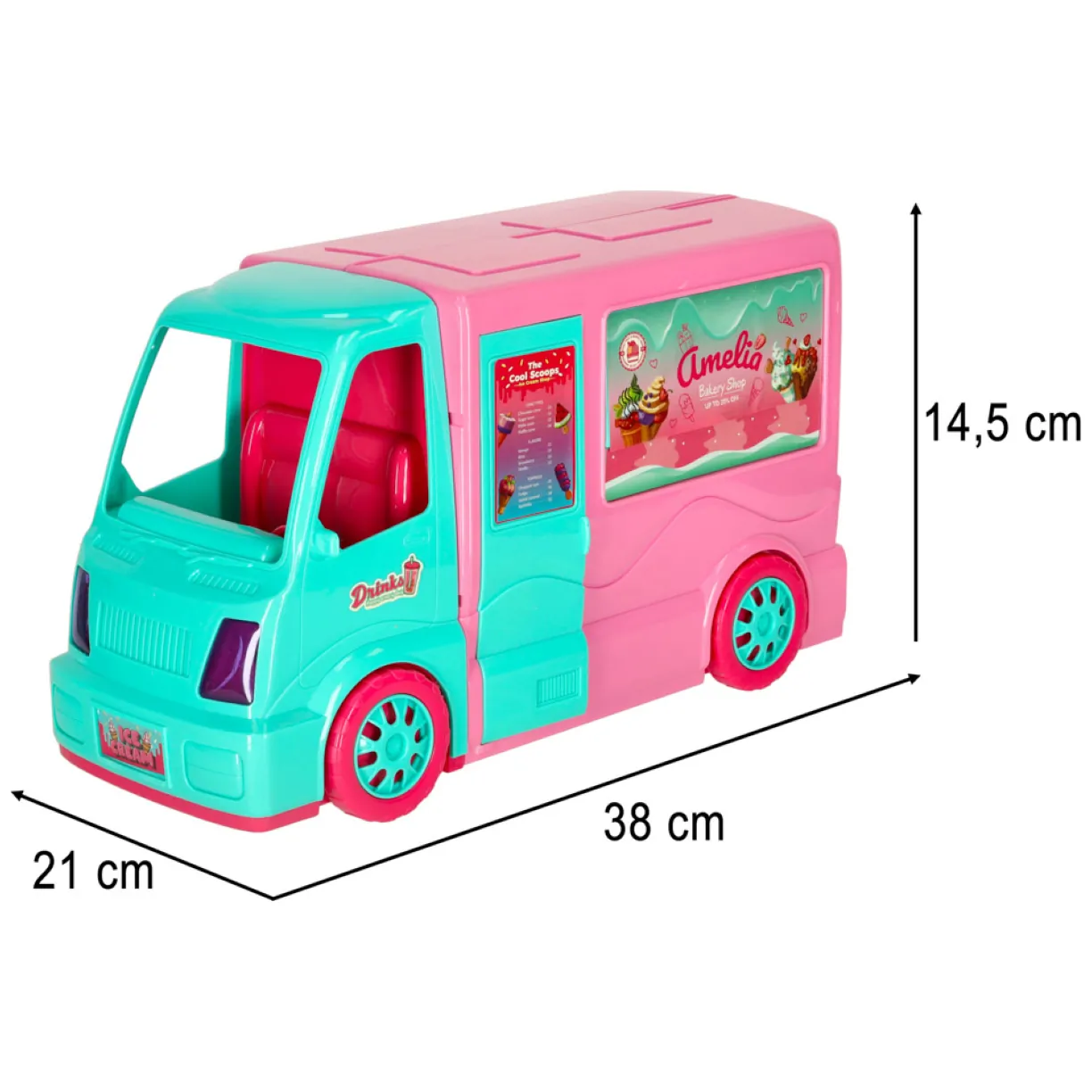Samochód dla lalek kamper food truck zestaw 21 el. - obrazek 10