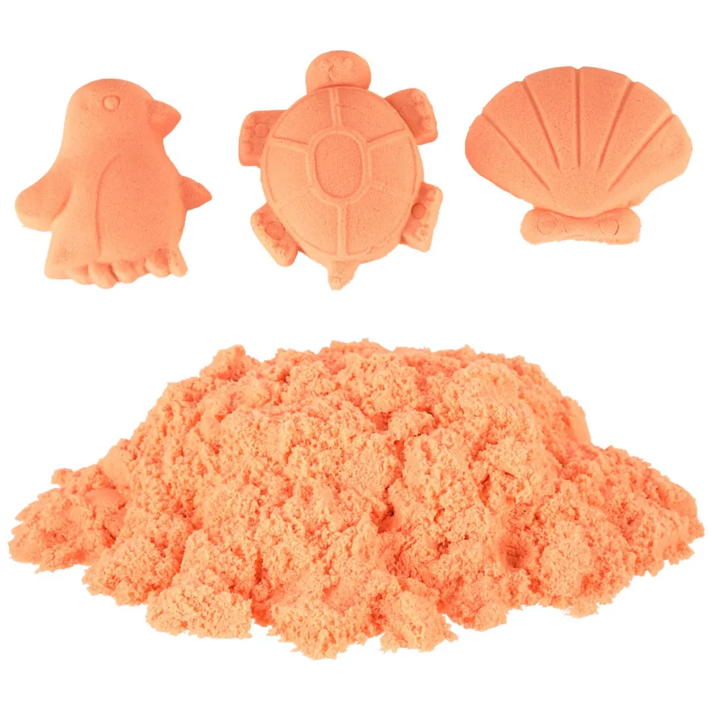 Piasek sensoryczny dla dzieci 1kg w woreczku pomarańczowy - obrazek 3