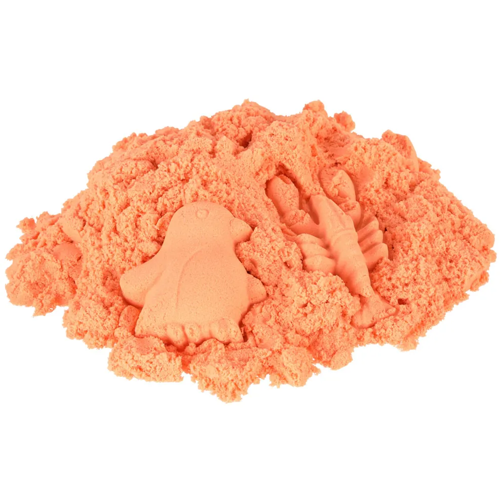 Piasek sensoryczny dla dzieci 1kg w woreczku pomarańczowy - obrazek 4
