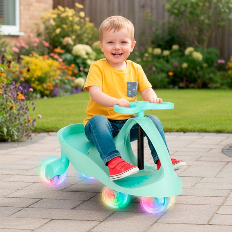 Jeździk grawitacyjny LED Swing Fix S3 świecące koła miętowy - obrazek 13