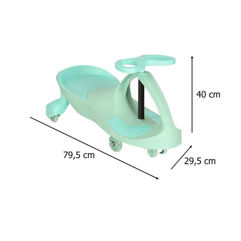 Jeździk grawitacyjny LED Swing Fix S3 świecące koła miętowy - obrazek 14