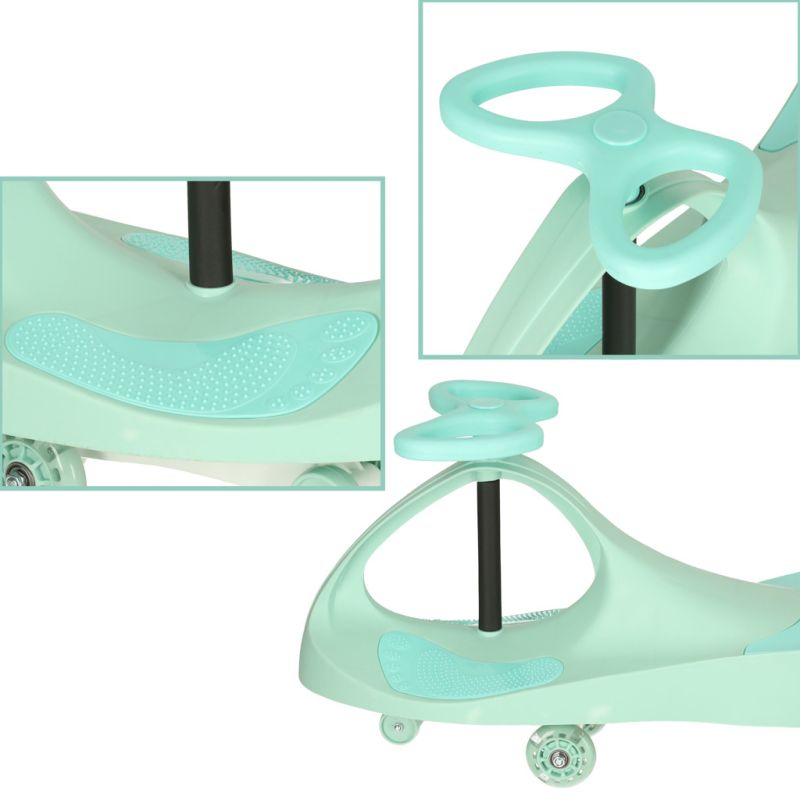 Jeździk grawitacyjny LED Swing Fix S3 świecące koła miętowy - obrazek 4