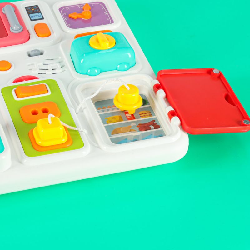 Tablica manipulacyjna sensoryczna montessori kuchnia zegar światło dźwięk - obrazek 9