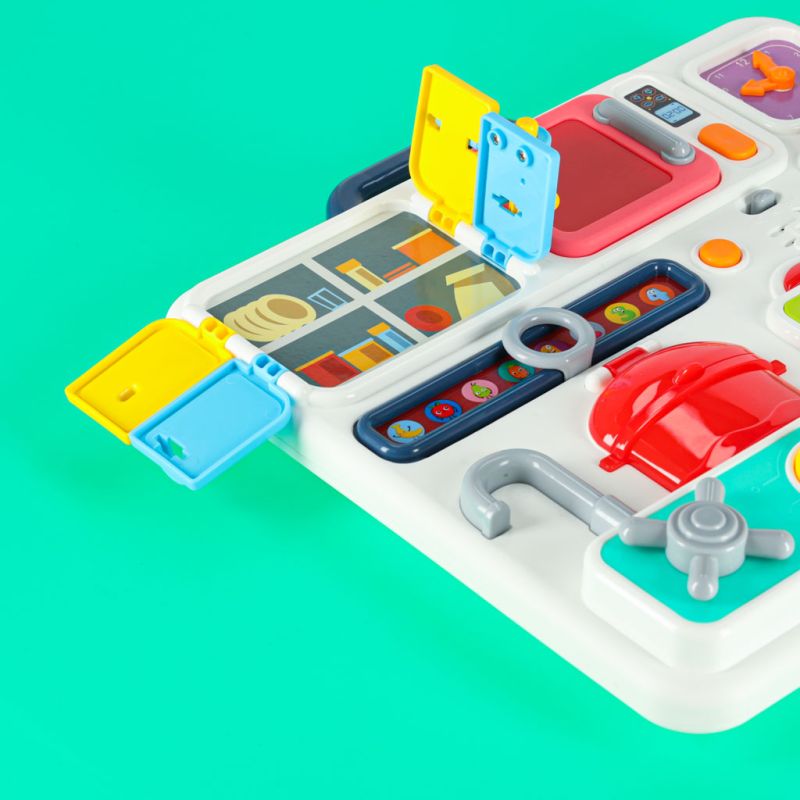 Tablica manipulacyjna sensoryczna montessori kuchnia zegar światło dźwięk - obrazek 10