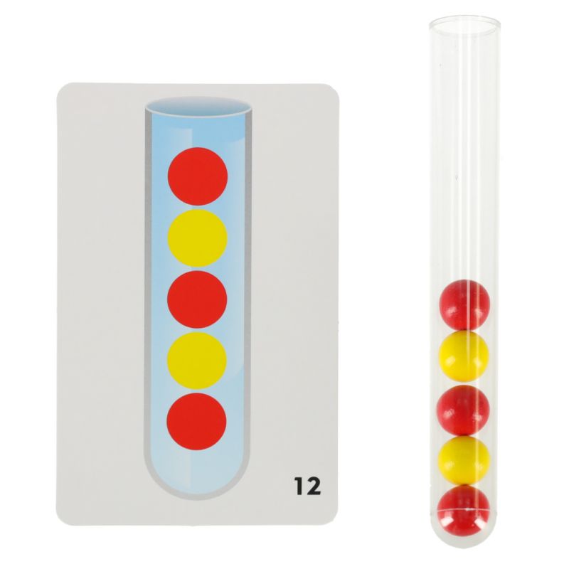 Układanka edukacyjna Montessori kolorowe kulki nauka liczenia nauka kolorów zestaw XXl 66 el. - obrazek 7