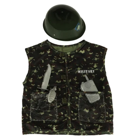 Kostium strój karnawałowy przebranie żołnierz hełm zestaw 3-8 lat