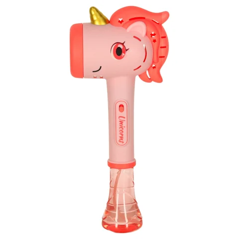 Pistolet na bańki mydlane maszyna do baniek jednorożec różdżka światło dźwięk