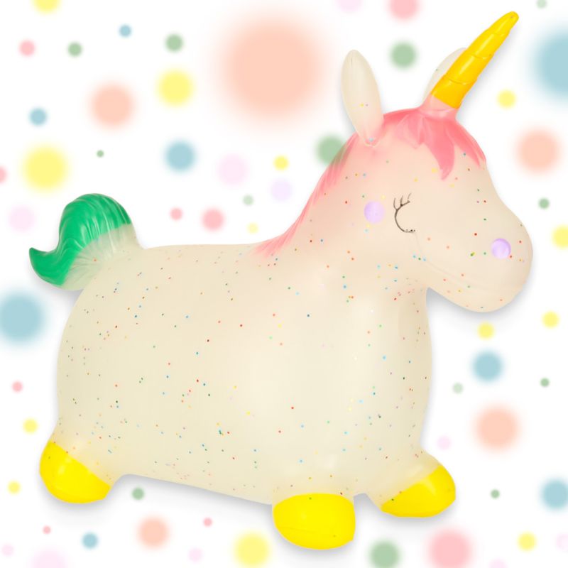 Skoczek dla dzieci do skakania z pompką gumowy jednorożec - obrazek 13