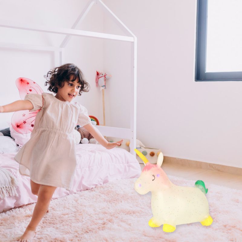 Skoczek dla dzieci do skakania z pompką gumowy jednorożec - obrazek 14