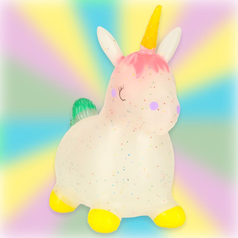 Skoczek dla dzieci do skakania z pompką gumowy jednorożec - obrazek 15