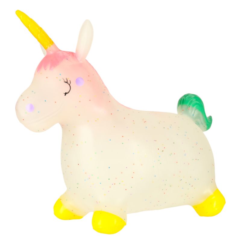 Skoczek dla dzieci do skakania z pompką gumowy jednorożec - obrazek 6