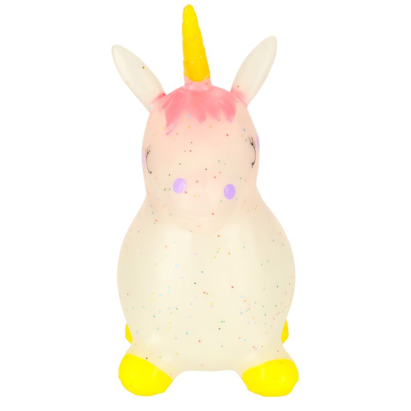 Skoczek dla dzieci do skakania z pompką gumowy jednorożec - obrazek 9