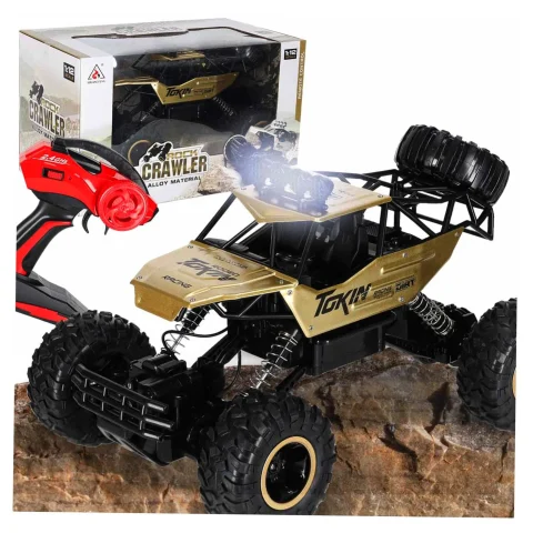 Samochód zdalnie sterowany na pilota RC Rock Crawler 1:12 4WD METAL złoty