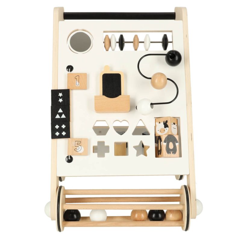 Pchacz dla dziecka chodzik drewniany tablica manipulacyjna sorter - obrazek 5