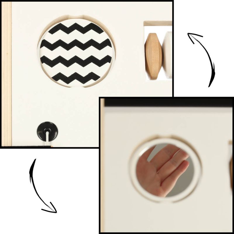 Pchacz dla dziecka chodzik drewniany tablica manipulacyjna sorter - obrazek 8