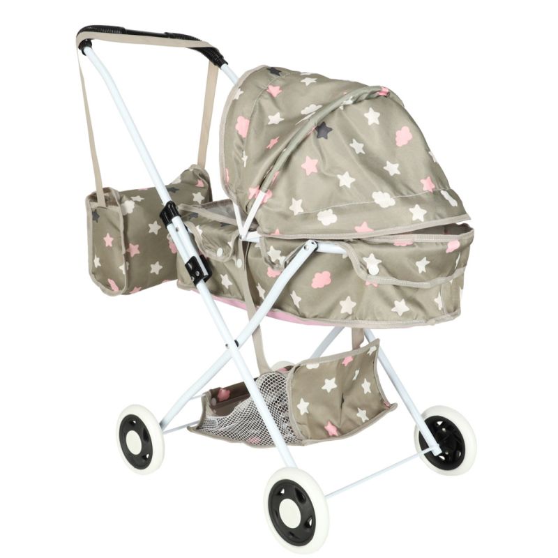 Wózek dla lalek gondola głęboki + torba gwiazdki - obrazek 8