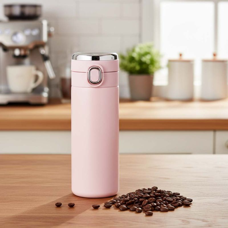 Kubek termiczny z ustnikiem termos LED 350ml róż - obrazek 9