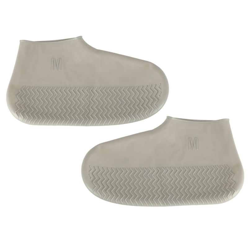 Nakładki przeciwdeszczowe na buty ochraniacze nieprzemakalne przeciwdeszczowe kalosze M szare roz. 35-38 - obrazek 2