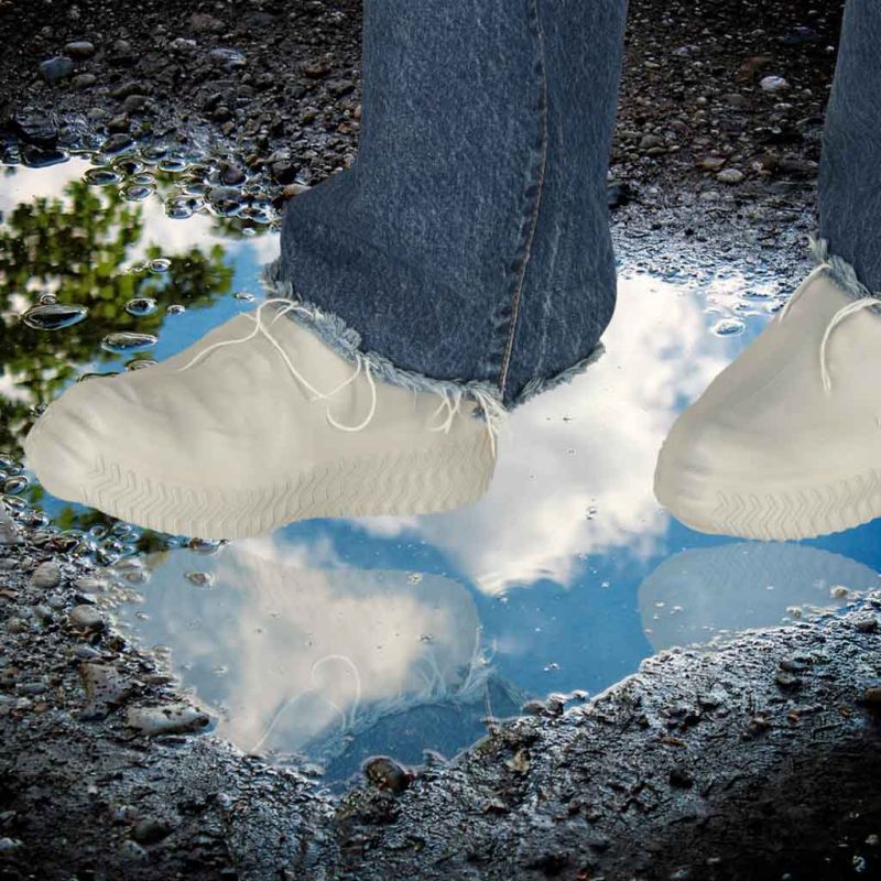 Nakładki przeciwdeszczowe na buty ochraniacze nieprzemakalne przeciwdeszczowe kalosze M szare roz. 35-38 - obrazek 8