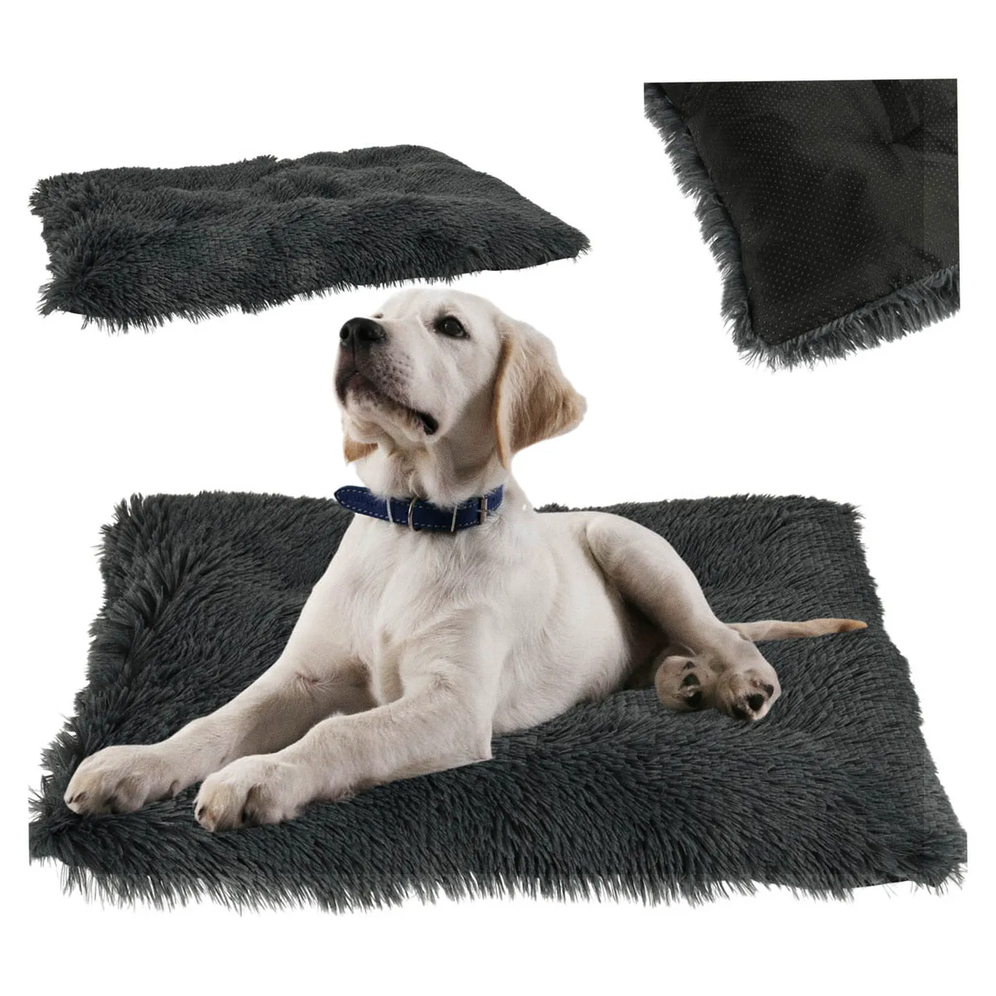 Legowisko dla psa kota posłanie poduszka poducha 65cm szary - obrazek 9