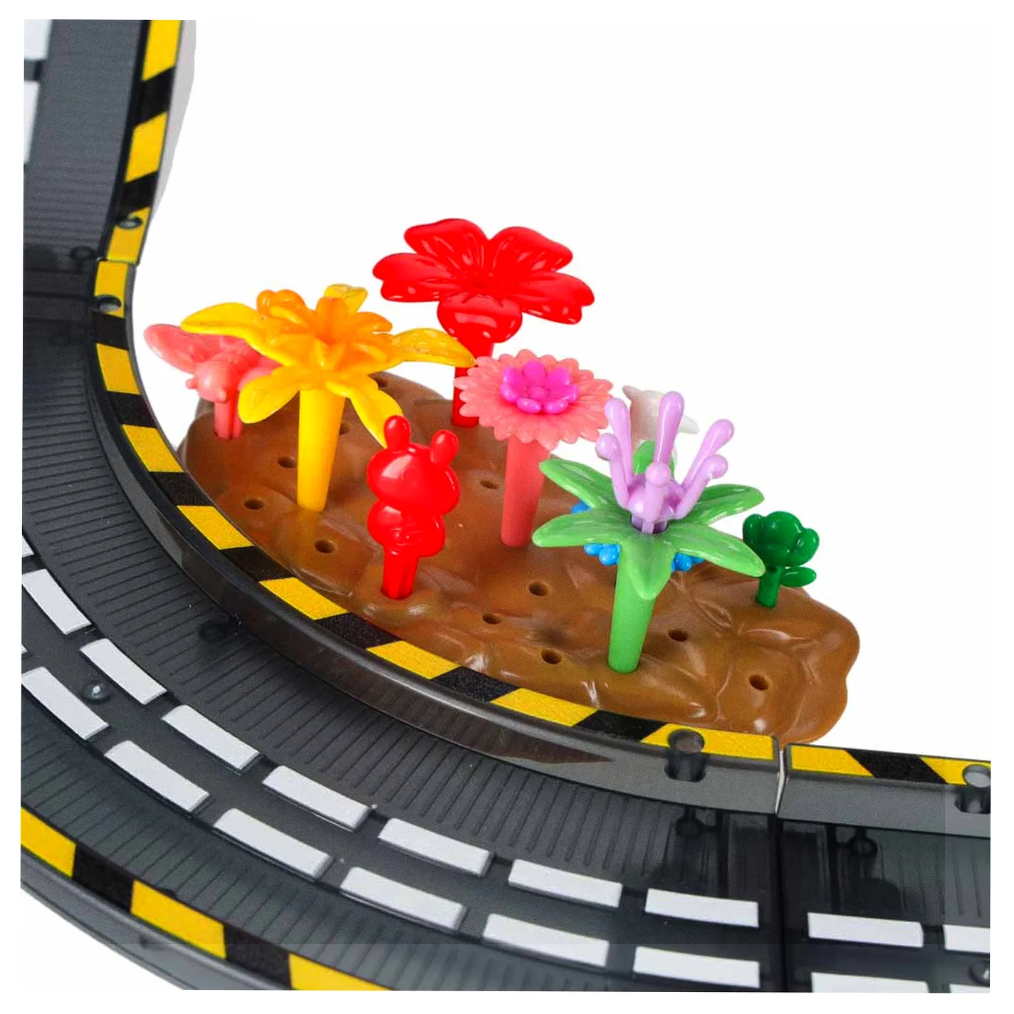 Klocki magnetyczne tor wyścigowy samochodowy 1 pojazd świecący 153 elementy - obrazek 15