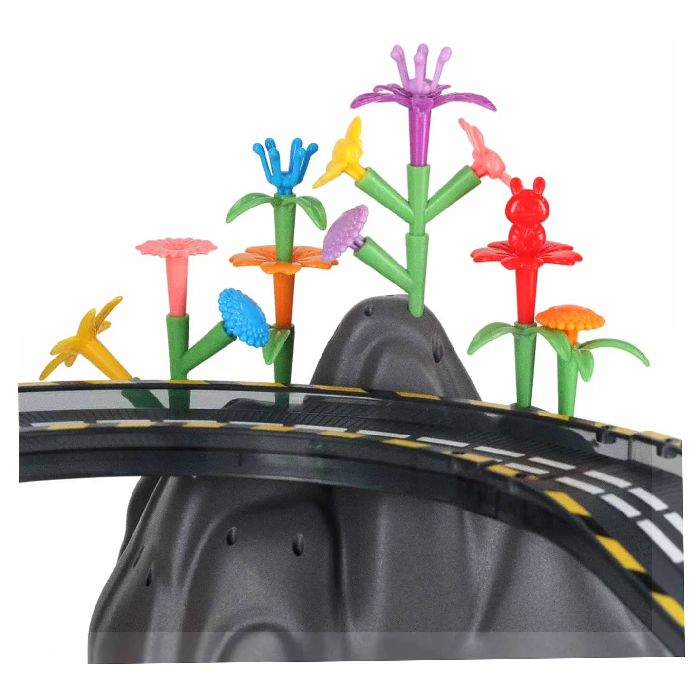 Klocki magnetyczne tor wyścigowy samochodowy 1 pojazd świecący 153 elementy - obrazek 16