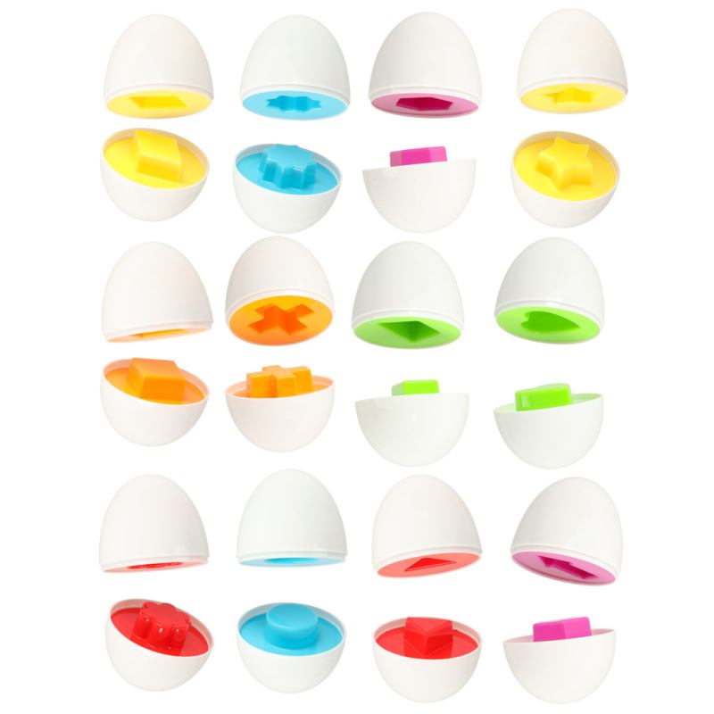 Układanka edukacyjna dopasuj kształty jajka 12 szt. kura - obrazek 7