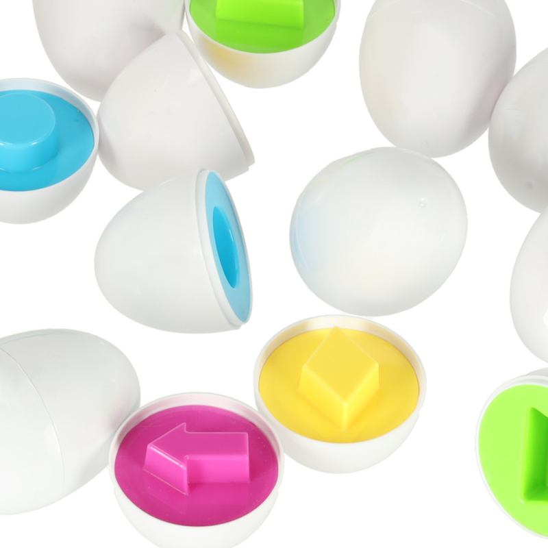 Układanka edukacyjna dopasuj kształty jajka 12 szt. kura - obrazek 8