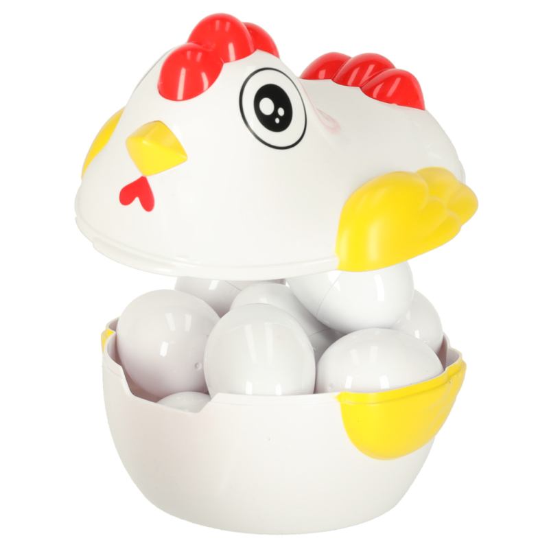 Układanka edukacyjna dopasuj kształty jajka 12 szt. kura - obrazek 9