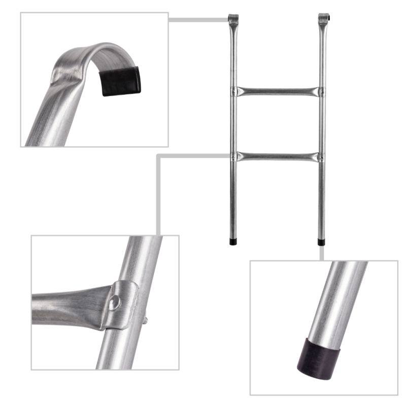 Drabinka do trampoliny ogrodowej schodki uniwersalna metalowa 86,5 x 37 cm - obrazek 3