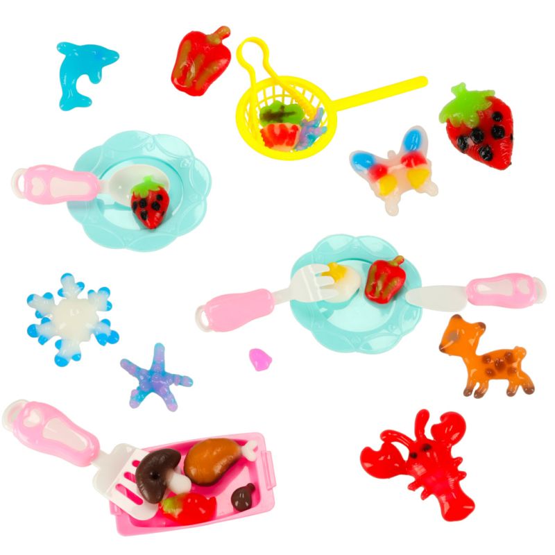 Klej żel kryształowy 3D crystal glue magiczna kuchnia szablony kreatywny zestaw 62 elementy niebieski - obrazek 16