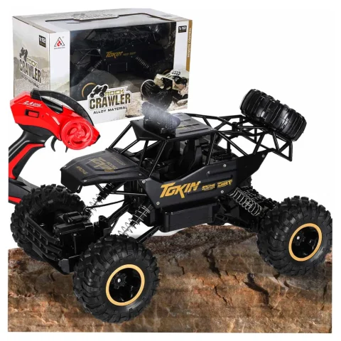 Samochód zdalnie sterowany na pilota RC Rock Crawler 1:12 4WD METAL czarny