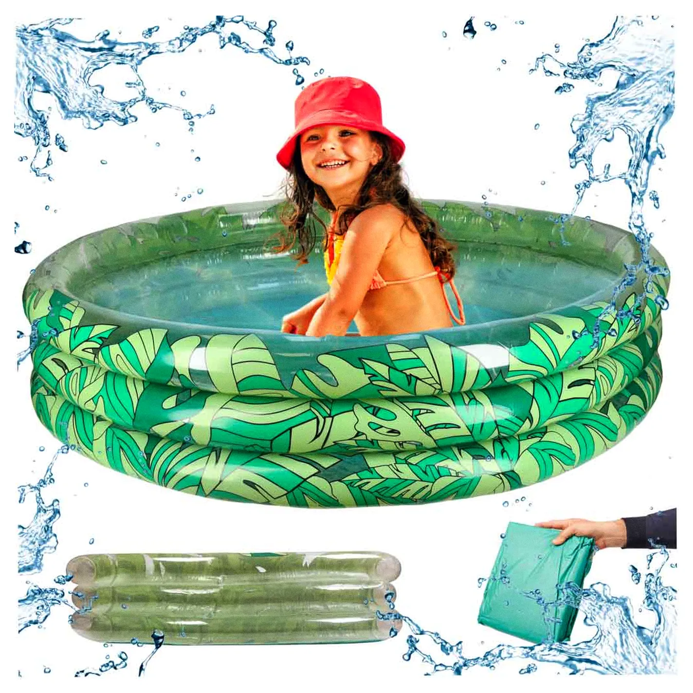 Basen dmuchany dla dzieci dziecka basenik ogrodowy do ogrodu duży XL 150cm - obrazek 6