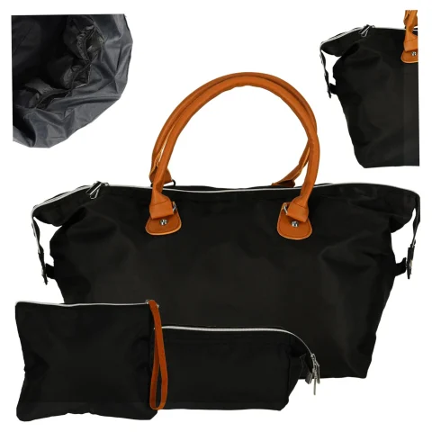 Torba podróżna wielofunkcyjna do wózka dla mamy zestaw czarna