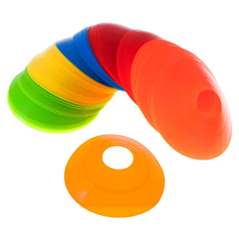 Pachołki treningowe piłkarskie grzybki talerzyki zestaw 50 sztuk