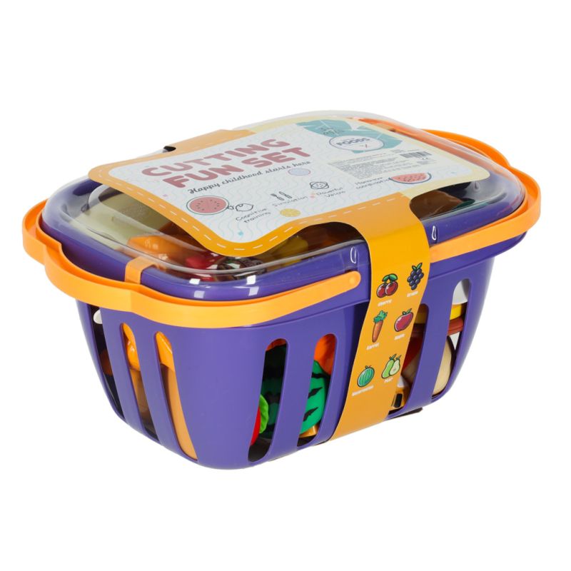 Warzywa jedzenie na rzepy do krojenia w koszyku akcesoria 26 elementów - obrazek 13