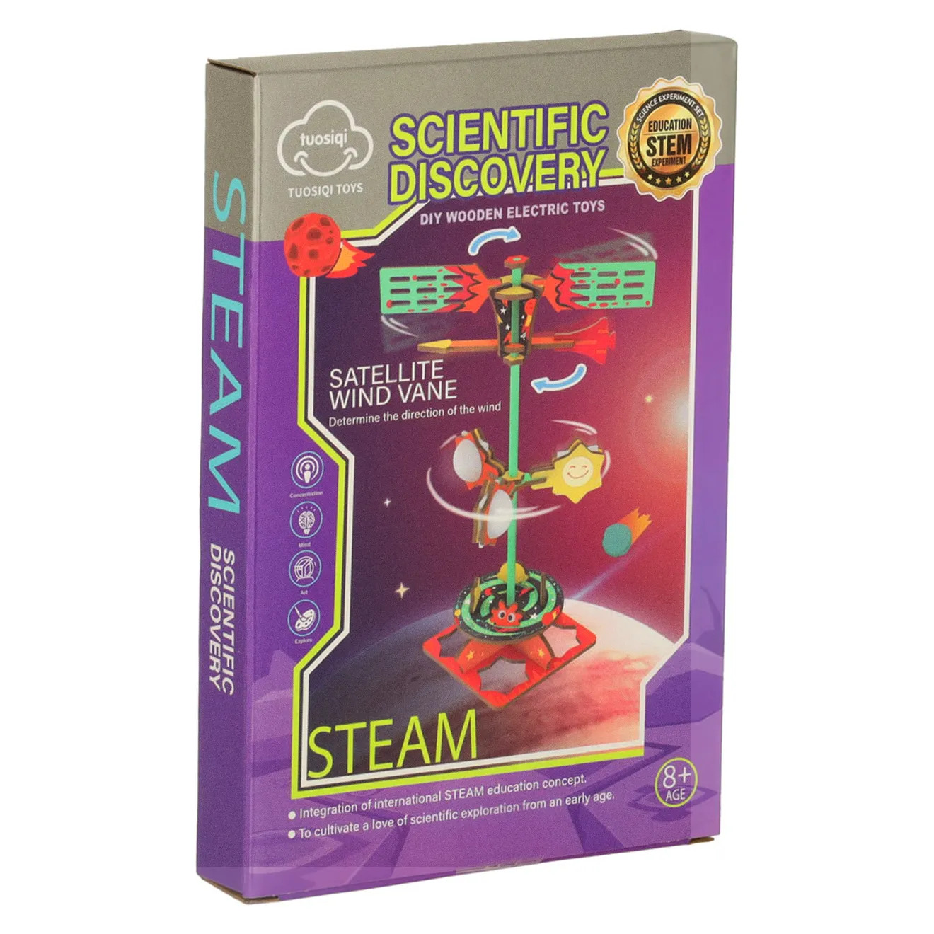 Zestaw naukowy przyrodniczy model 3D drewniany wiatrowskaz - obrazek 6